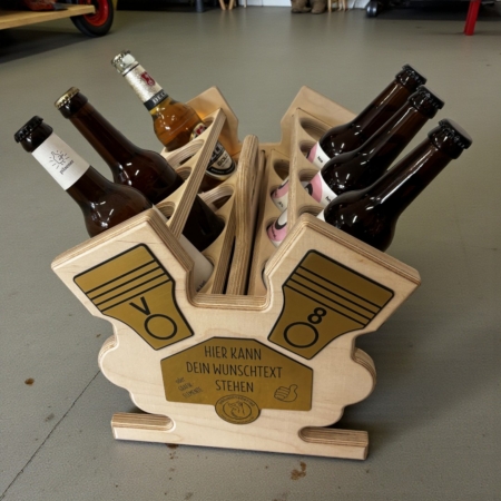 V8 Bierflaschen-Träger bis 500 ml 6 V8